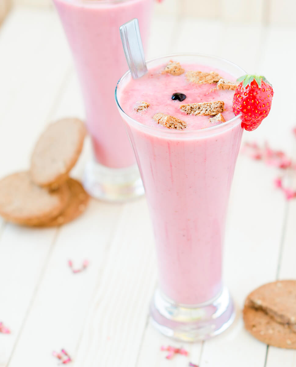 Lait à la fraise